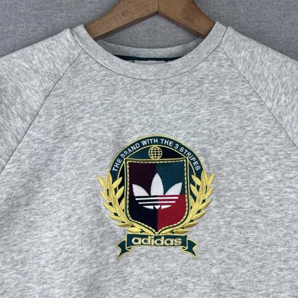 Adidas Originals Sweatshirt Collegiate Crest Size M Unisex - Picture 1 of 6